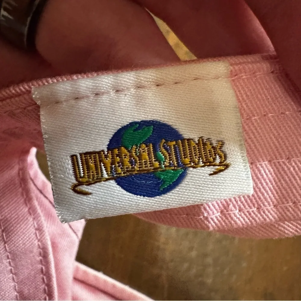 Pink Universal Studios Kid’s Visor Hat With Star On Front Adjustable 100% Cotton